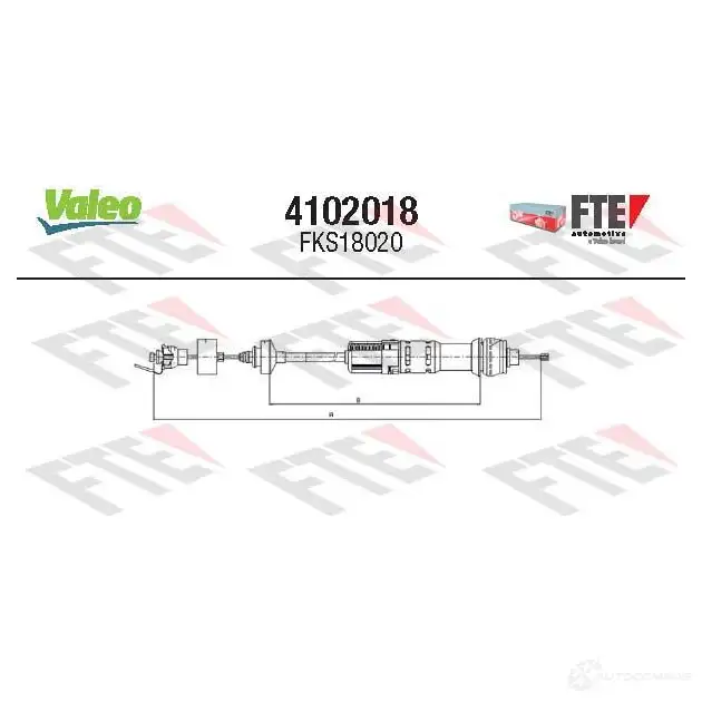 Трос сцепления VALEO 1437871987 4102018 CNS VK изображение 0