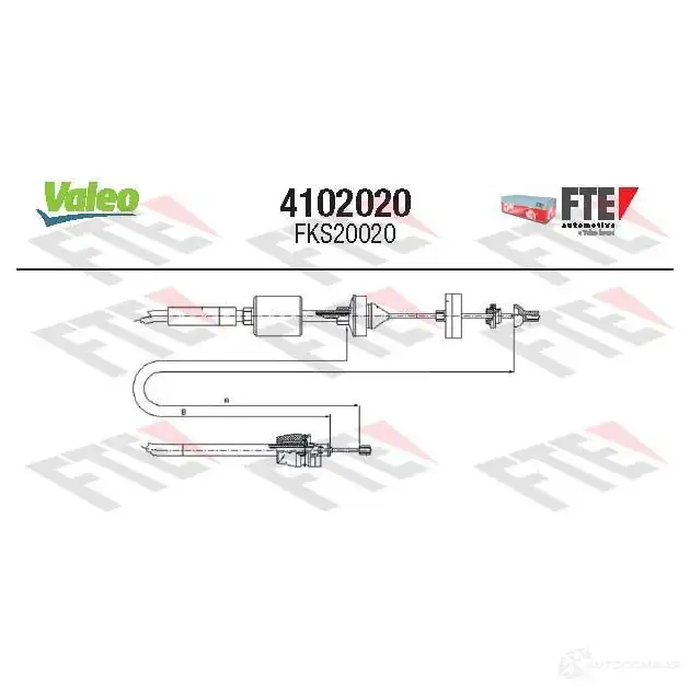 Трос сцепления VALEO 4102020 B3 0HRH 1437871996