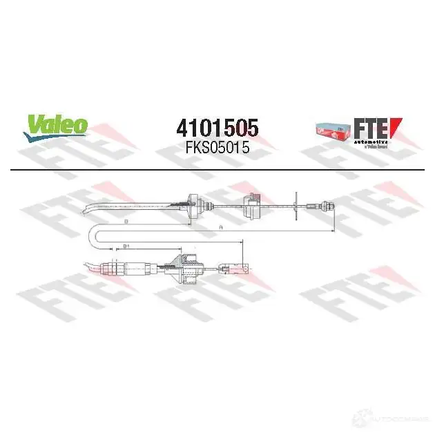 Трос сцепления VALEO 4101505 1437871937 X DROH изображение 0