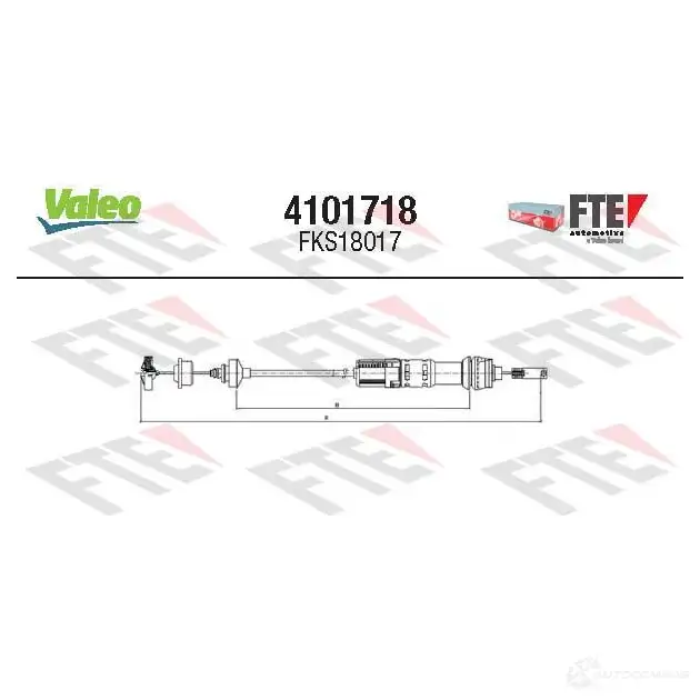 Трос сцепления VALEO 1437871940 JVIS L 4101718 изображение 0