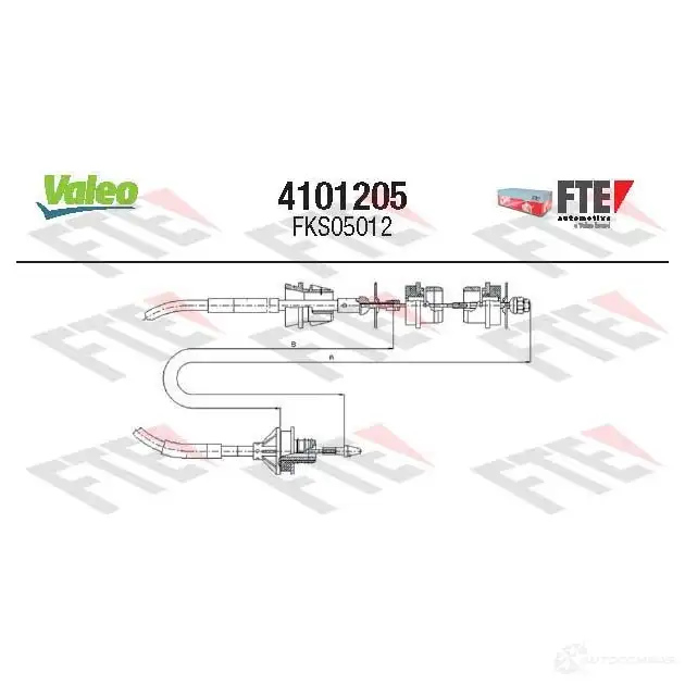 Трос сцепления VALEO 4101205 1437872089 UHHJ1 F3 изображение 0