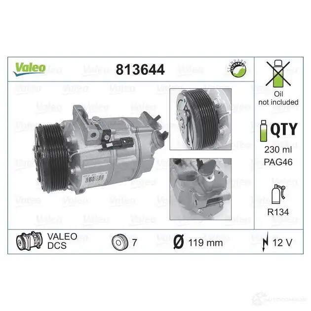 Компрессор кондиционера VALEO L2 XLPP 3276428136448 813644 240251