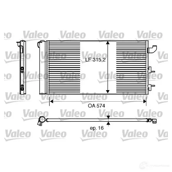Радиатор кондиционера VALEO C A1546 818162 241328 CC7TQJ изображение 0