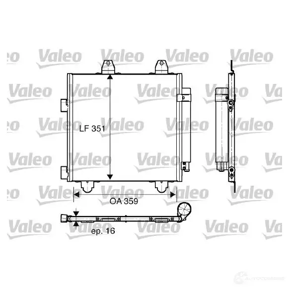 Радиатор кондиционера VALEO 241261 JC 95A 3276428180144 818014
