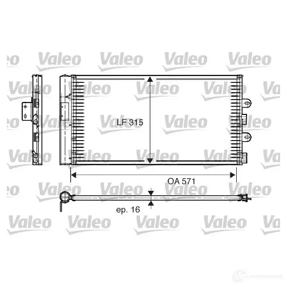 Радиатор кондиционера VALEO 241116 CA14 34 817703 CA1464 изображение 0