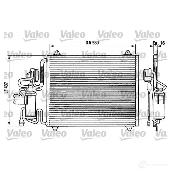Радиатор кондиционера VALEO C A1002 816865 240744 T917R изображение 0