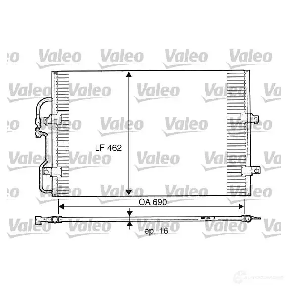 Радиатор кондиционера VALEO 240737 816852 T829R C A006 изображение 0