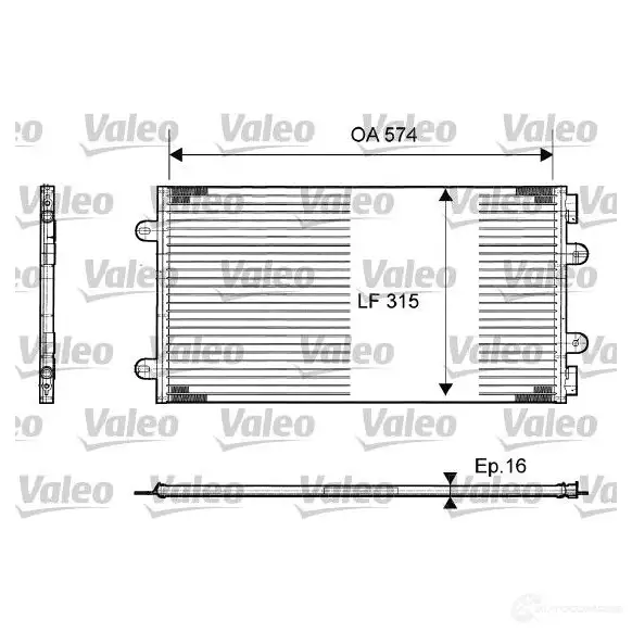 Радиатор кондиционера VALEO C A1118 240971 T1004R 817385 изображение 0