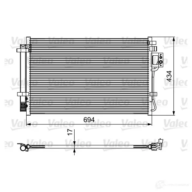 Радиатор кондиционера VALEO 1437875462 K 9D1Z 814429 изображение 0