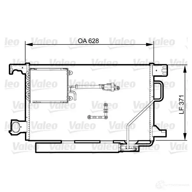 Радиатор кондиционера VALEO 2AU ZD0 240554 814368 3276428143682