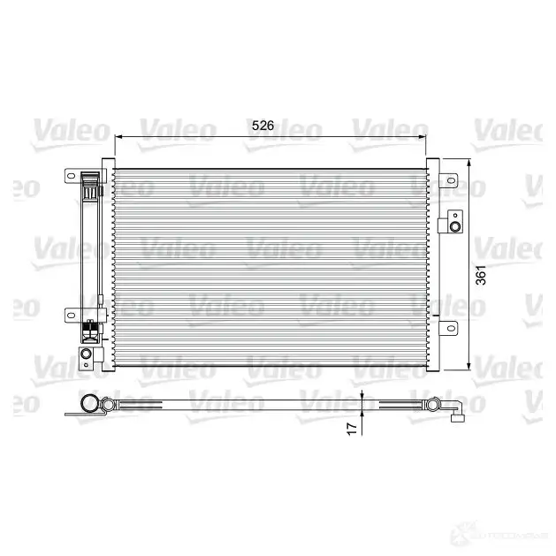 Радиатор кондиционера VALEO 1206189790 3276428144054 4J ZTPE5 814405