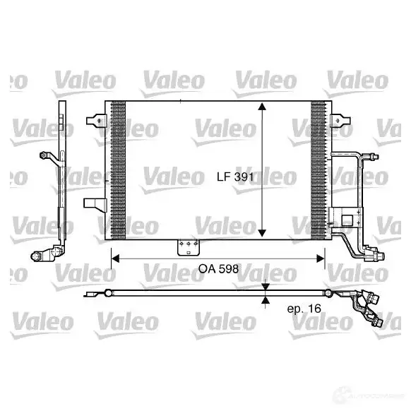 Радиатор кондиционера VALEO 817665 241091 F ALU5 3276428176659 изображение 0