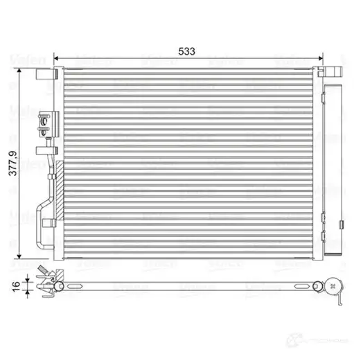 Радиатор кондиционера VALEO 1437967326 4BD GT5R 822612 изображение 0