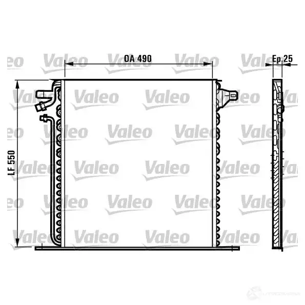 Радиатор кондиционера VALEO 8ZX46I 240843 T 943R 817011 изображение 0