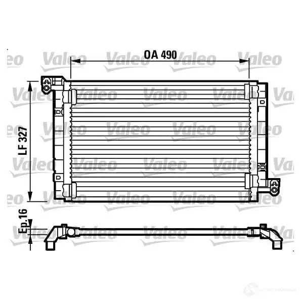 Радиатор кондиционера VALEO CA 1120 817384 240970 T1003R изображение 0