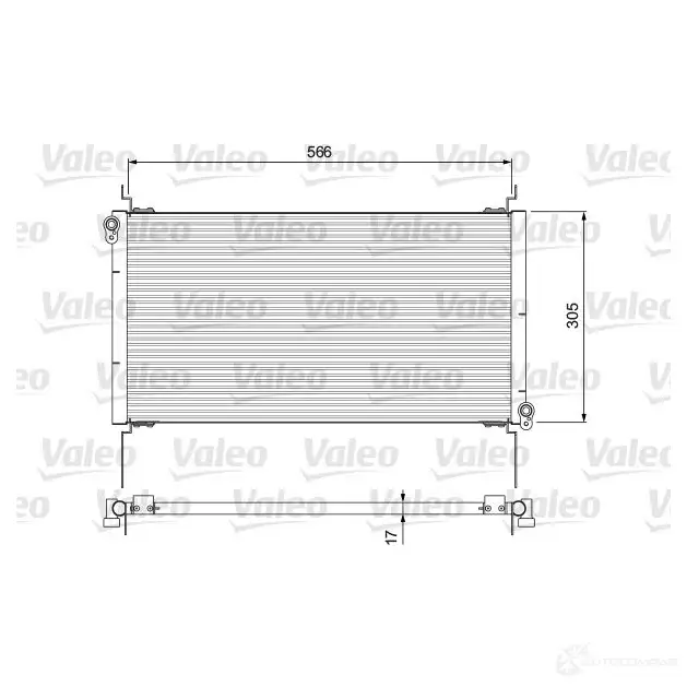 Радиатор кондиционера VALEO T9 50R VCY84 240851 817025 изображение 0