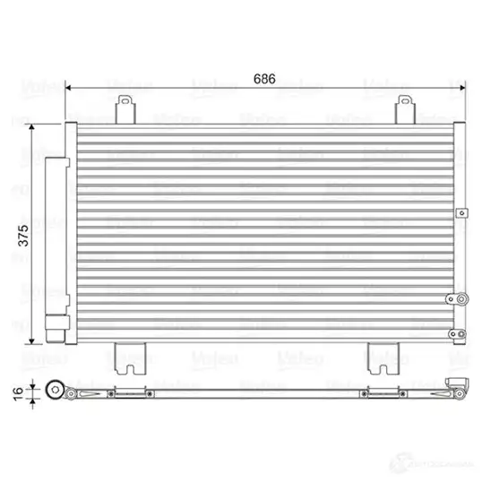 Радиатор кондиционера VALEO 3276428144511 1424237830 I5W FGTT 814451 изображение 0