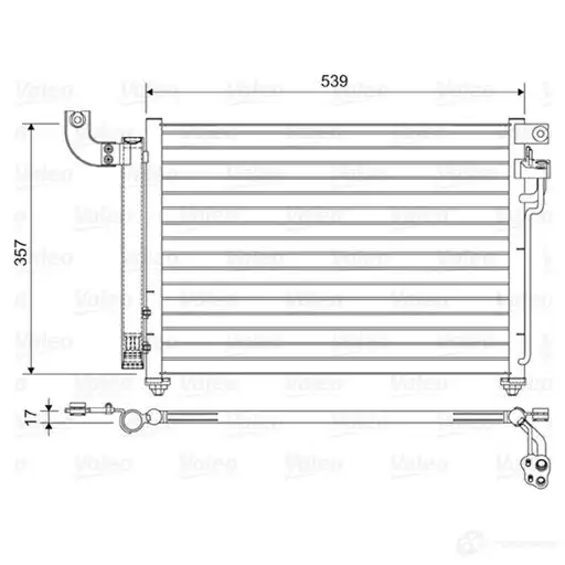 Радиатор кондиционера VALEO 1437852646 7ICW SI 814356 изображение 0