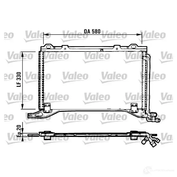 Радиатор кондиционера VALEO 816949 240799 OIJ7R T8 94R изображение 0
