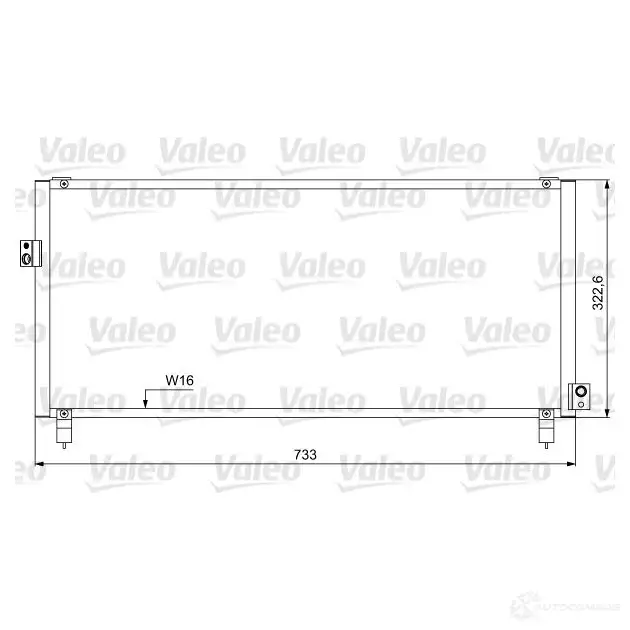 Радиатор кондиционера VALEO 1437844241 814052 E9 XCHB