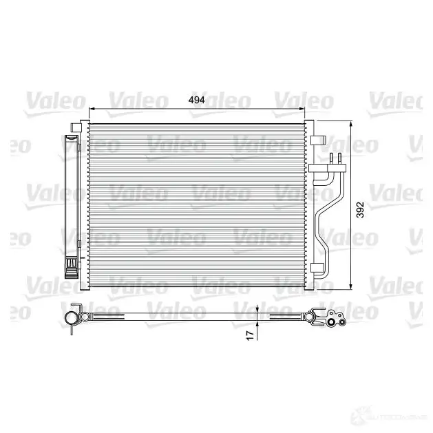 Радиатор кондиционера VALEO 240572 814396 3276428143965 4U K7L изображение 0