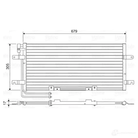 Радиатор кондиционера VALEO 1424249329 OJ2 A5V 3276428140797 814079