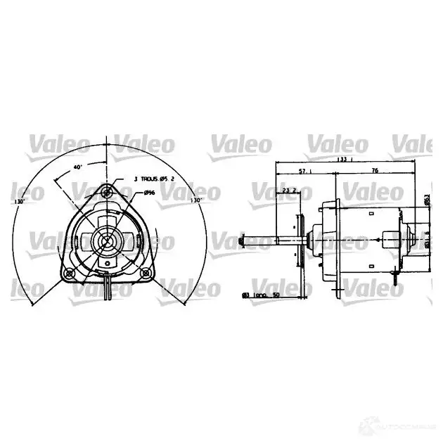 Мотор вентилятора VALEO 234096 6T13E B 698004 S5TAPU изображение 0
