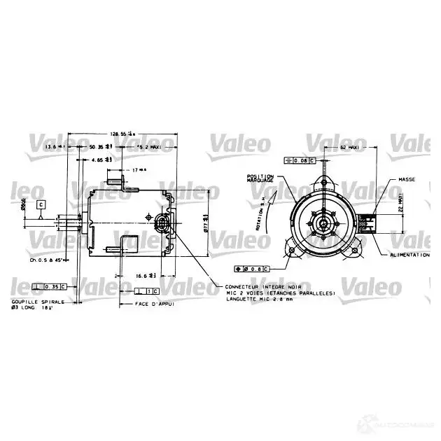 Мотор вентилятора VALEO 698085 2KBCSKT MT 002 234122 изображение 0