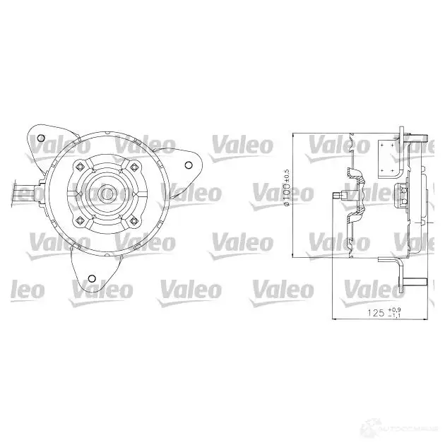 Мотор вентилятора VALEO 698304 O7KX V 234198 3276426983044 изображение 0