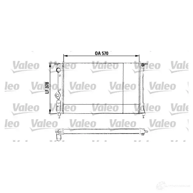 Радиатор охлаждения двигателя VALEO B7B6M 730551 235942 TA 678