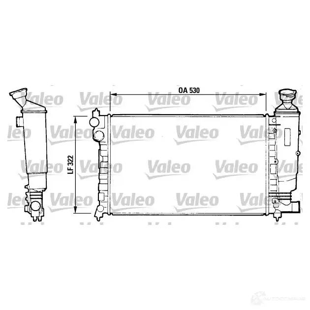 Радиатор охлаждения двигателя VALEO TA525 730368 RA6 62 235847
