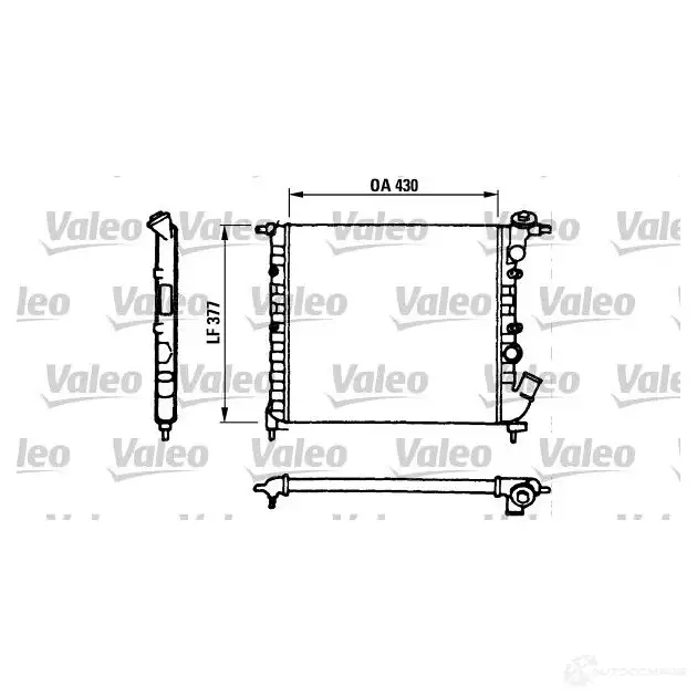 Радиатор охлаждения двигателя VALEO 730055 3JKL0X TA4 09 235764
