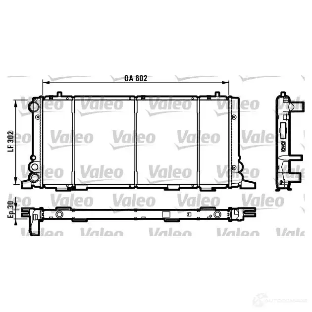 Радиатор охлаждения двигателя VALEO TH248 241608 RC 1099 819260