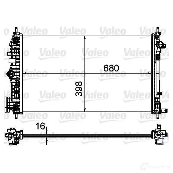 Радиатор охлаждения двигателя VALEO 237519 3276427354843 CT7JM N 735484