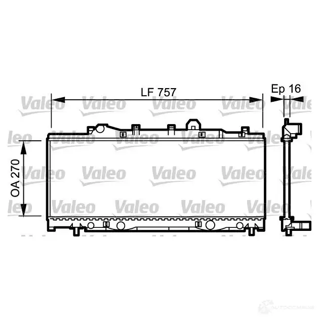 Радиатор охлаждения двигателя VALEO 3276427319750 236429 731975 51 Z1U1T