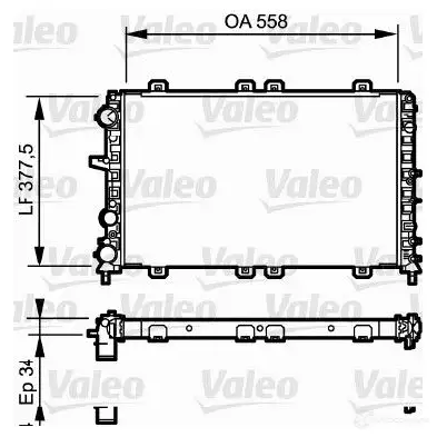 Радиатор охлаждения двигателя VALEO R C151 732685 236640 TH239