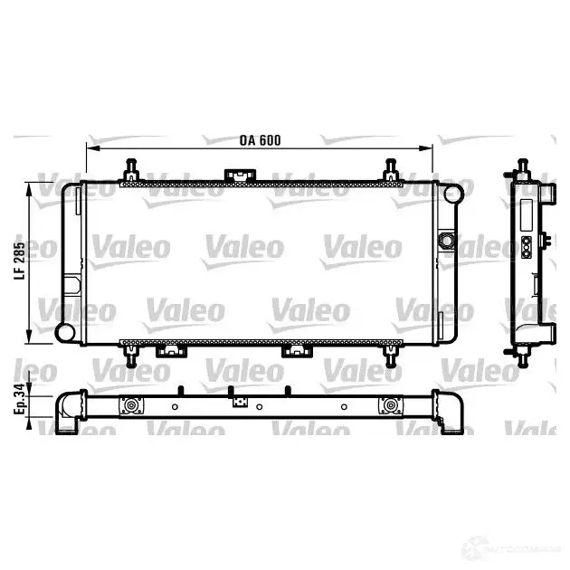 Радиатор охлаждения двигателя VALEO 730595 235967 FG7LW RM 1149