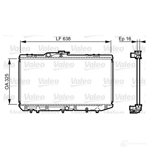 Радиатор охлаждения двигателя VALEO 236361 731713 4 WXLD 3276427317138