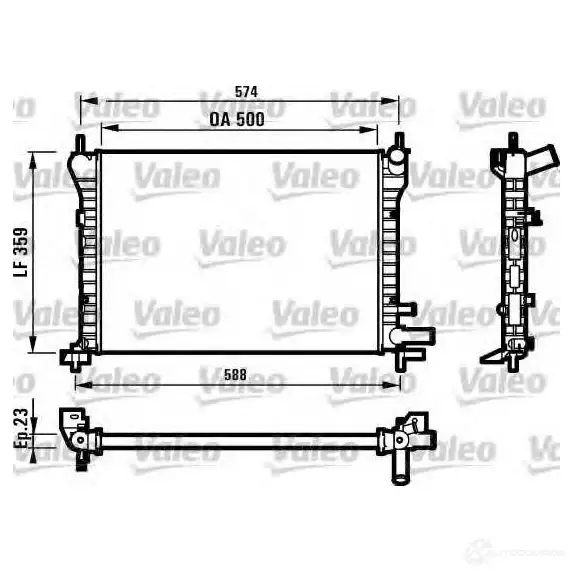 Радиатор охлаждения двигателя VALEO 731617 TA093 A TH232 1193425711 изображение 0