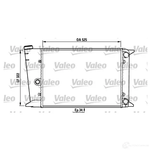 Радиатор охлаждения двигателя VALEO 245496 883437 TA0 21 JBO6LK