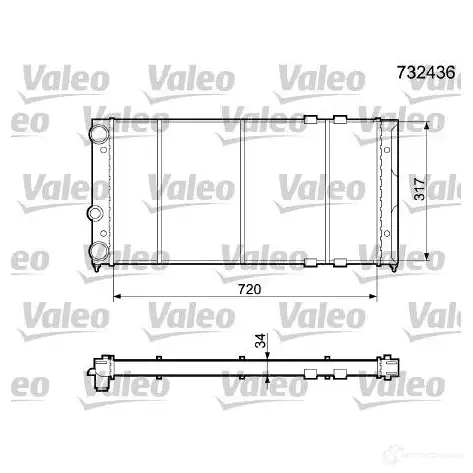 Радиатор охлаждения двигателя VALEO B1OX O 3276427324365 732436 236533