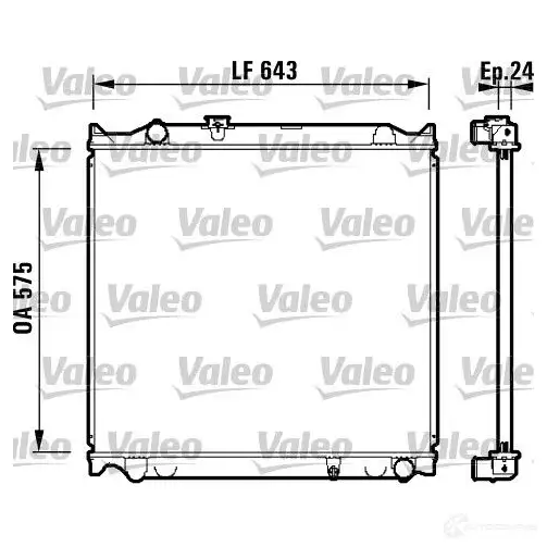 Радиатор охлаждения двигателя VALEO 237007 3276427342055 T8A2 LYK 734205