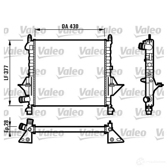 Радиатор охлаждения двигателя VALEO TH192 236288 731552 RM1 112 изображение 0