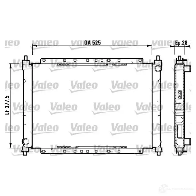 Радиатор охлаждения двигателя VALEO 731209 RM11 76 TH301 236151