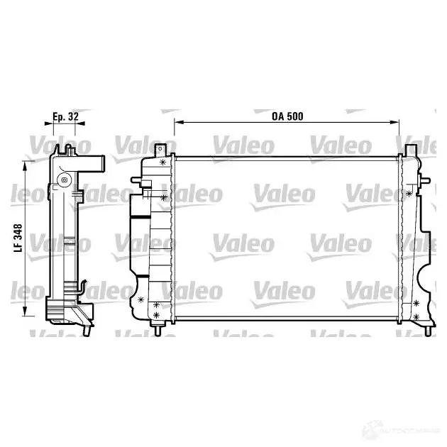 Радиатор охлаждения двигателя VALEO 8 OUFK85 3276427321227 732122 236461