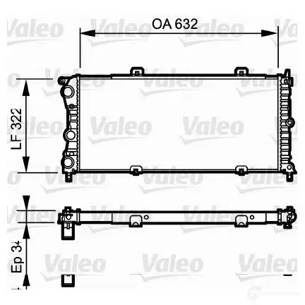 Радиатор охлаждения двигателя VALEO 730981 236048 KYOKDFM R C103