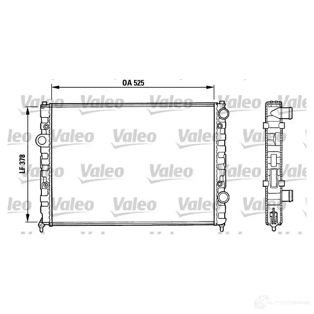 Радиатор охлаждения двигателя VALEO T A885 731005 236061 YUZO1