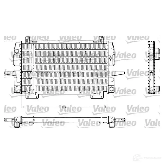 Радиатор охлаждения двигателя VALEO 811048 239815 ZUU KSBE 3276428110486