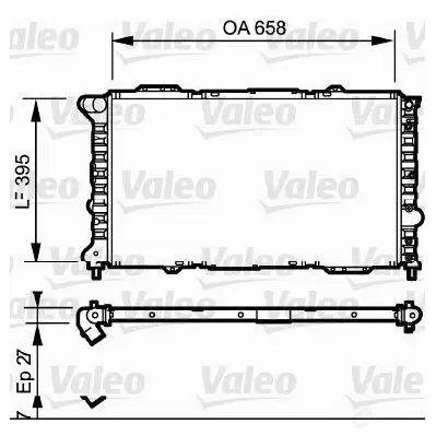 Радиатор охлаждения двигателя VALEO TH252 732696 236647 R C147