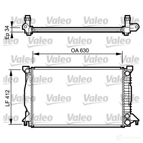 Радиатор охлаждения двигателя VALEO 734270 237063 OB5 S4